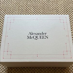 Alexander McQueen White Box with Red Detailing